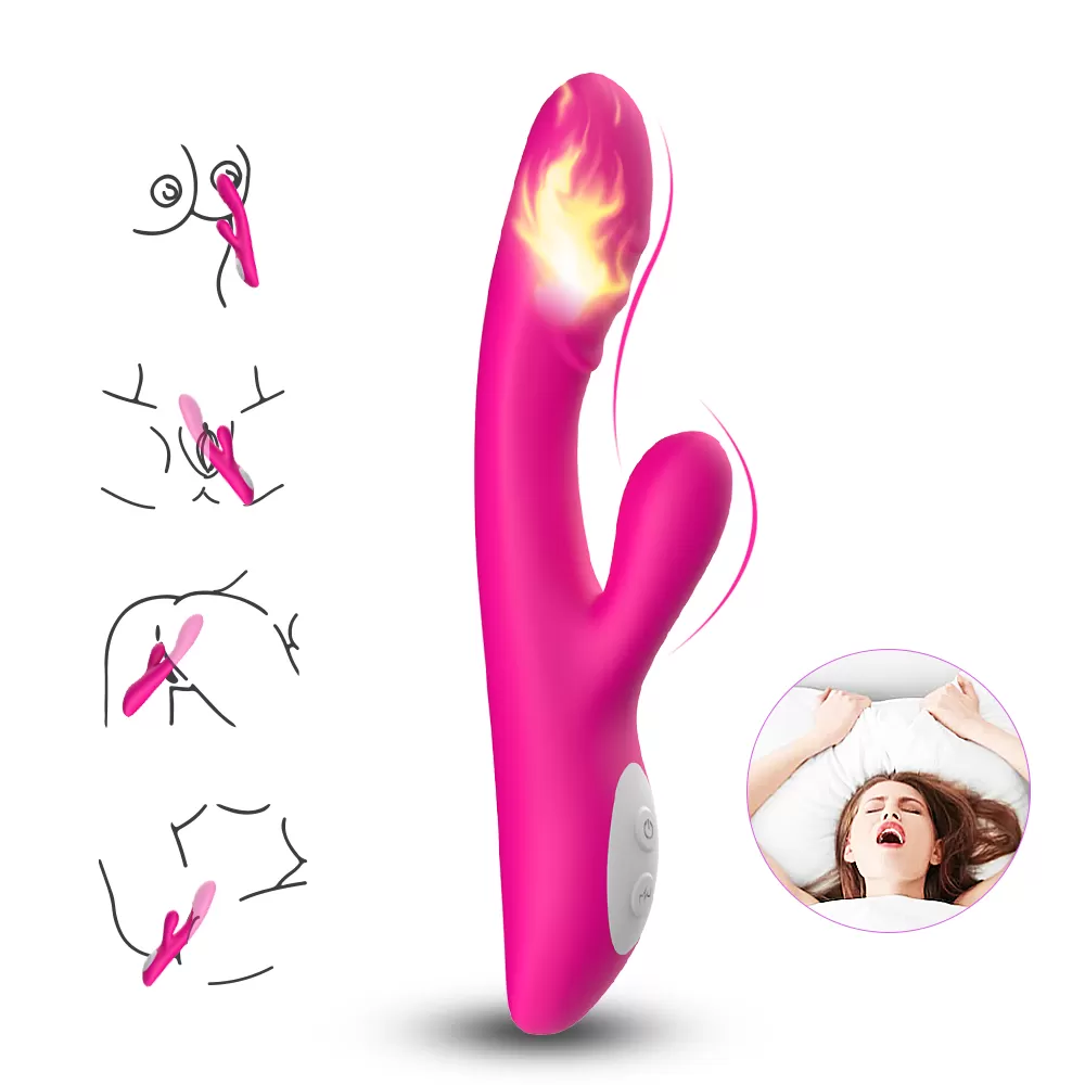 Wellco Adult PRIME TOYS Spark Isıtmalı Klitoris ve G Spot Uyarıcı 2 in 1 Rabbit Vibratör - Pembe