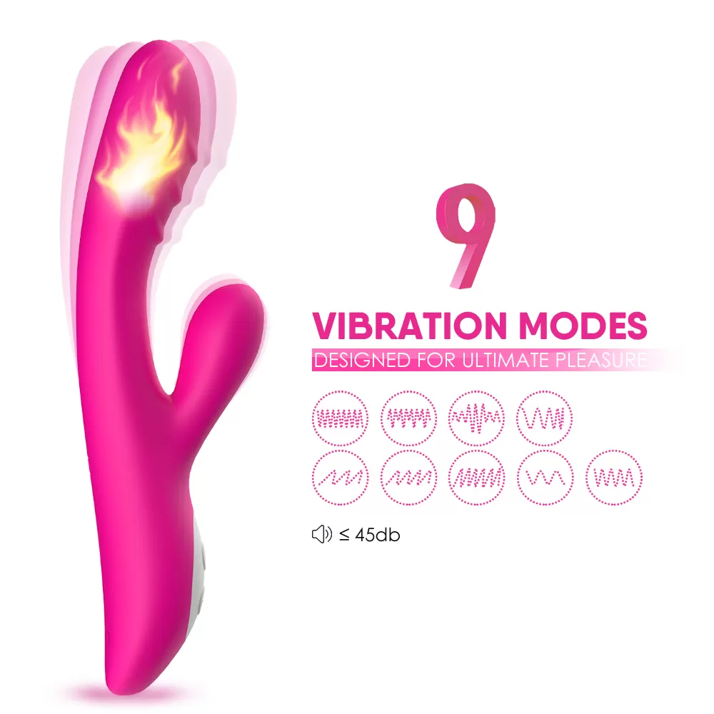 Wellco Adult PRIME TOYS Spark Isıtmalı Klitoris ve G Spot Uyarıcı 2 in 1 Rabbit Vibratör - Pembe - 3