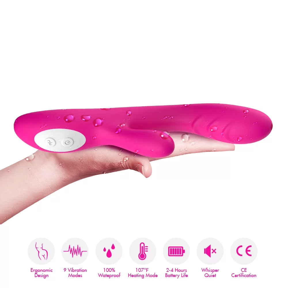 Wellco Adult PRIME TOYS Spark Isıtmalı Klitoris ve G Spot Uyarıcı 2 in 1 Rabbit Vibratör - Pembe - 4
