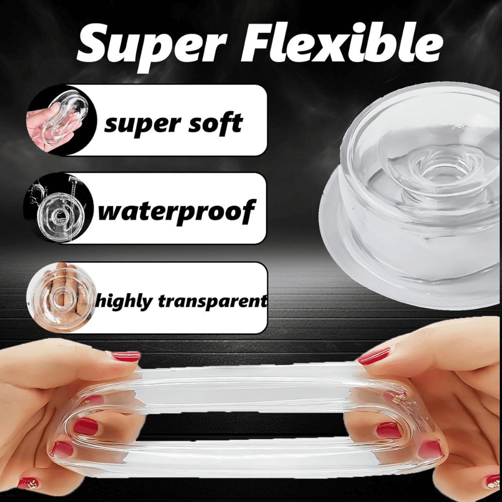 Wellco Adult Süper Kaliteli Çok Esnek Dayanıklı Silikon Vakum Contası Penis Pompası Silikon Başlığı - 2