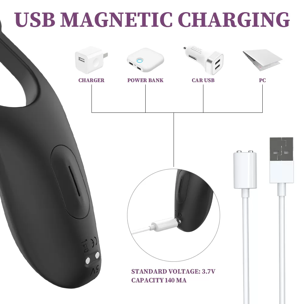 Wellco Adult TANK Serbestçe Ayarlanabilir Klitoris Uyarıcı Titreşimli Penis Halkası - 4