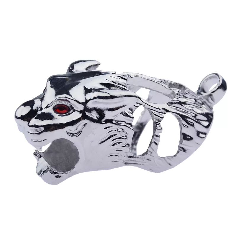 Wellco Adult TIGER Chastity Cock Cage Kaplan Görünümlü Metal Penis Esaret Kafesi - 4