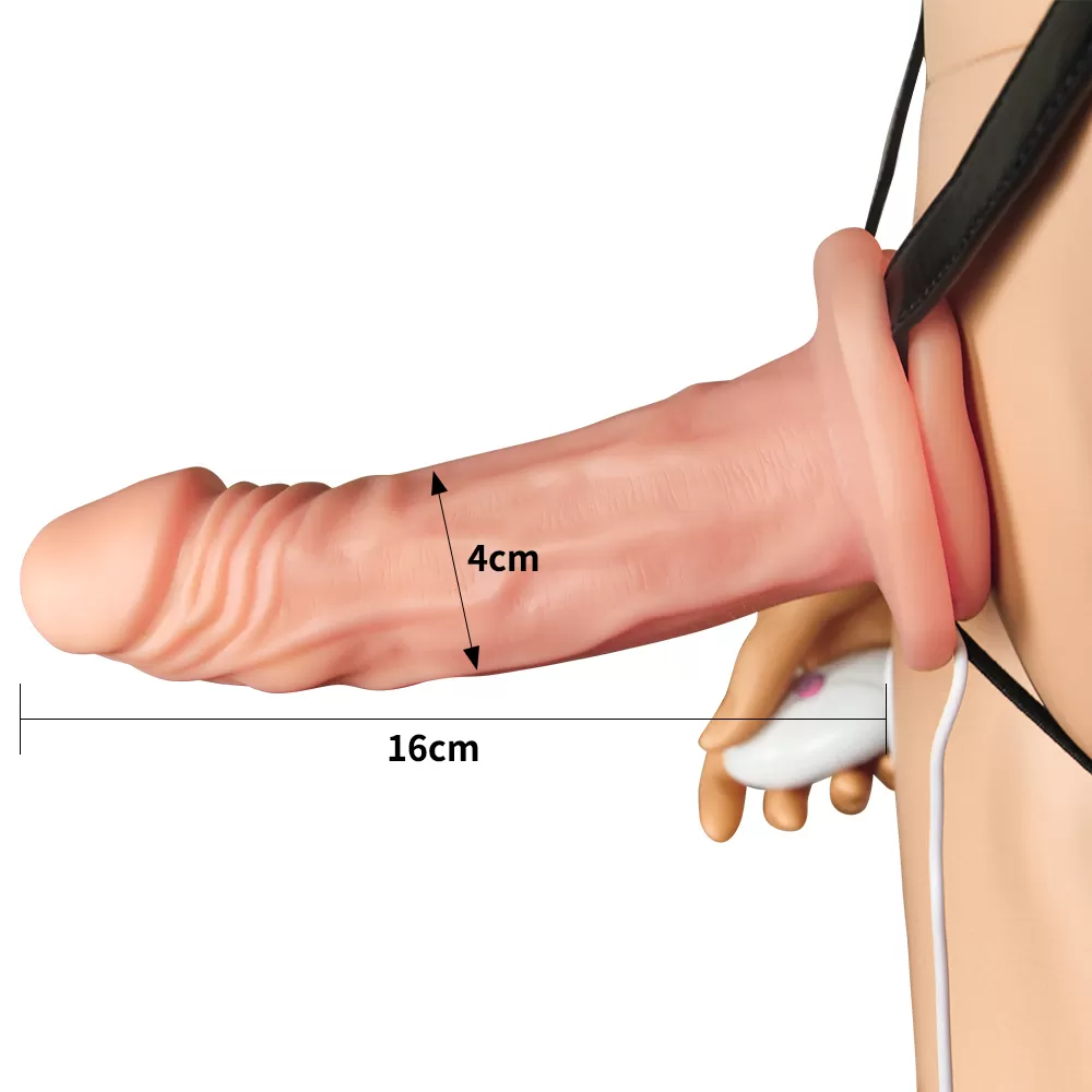 Wellco Adult Titreşimli İçi Boş Belden Bağlamalı Penis - Vibrating Unisex Hollow Strap On - 3