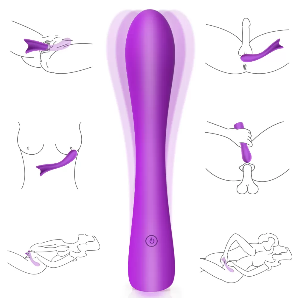 Wellco Adult TOP Anal ve G Nokta Uyarıcı Su Geçirmez Wand Massager Vibratör Dildo