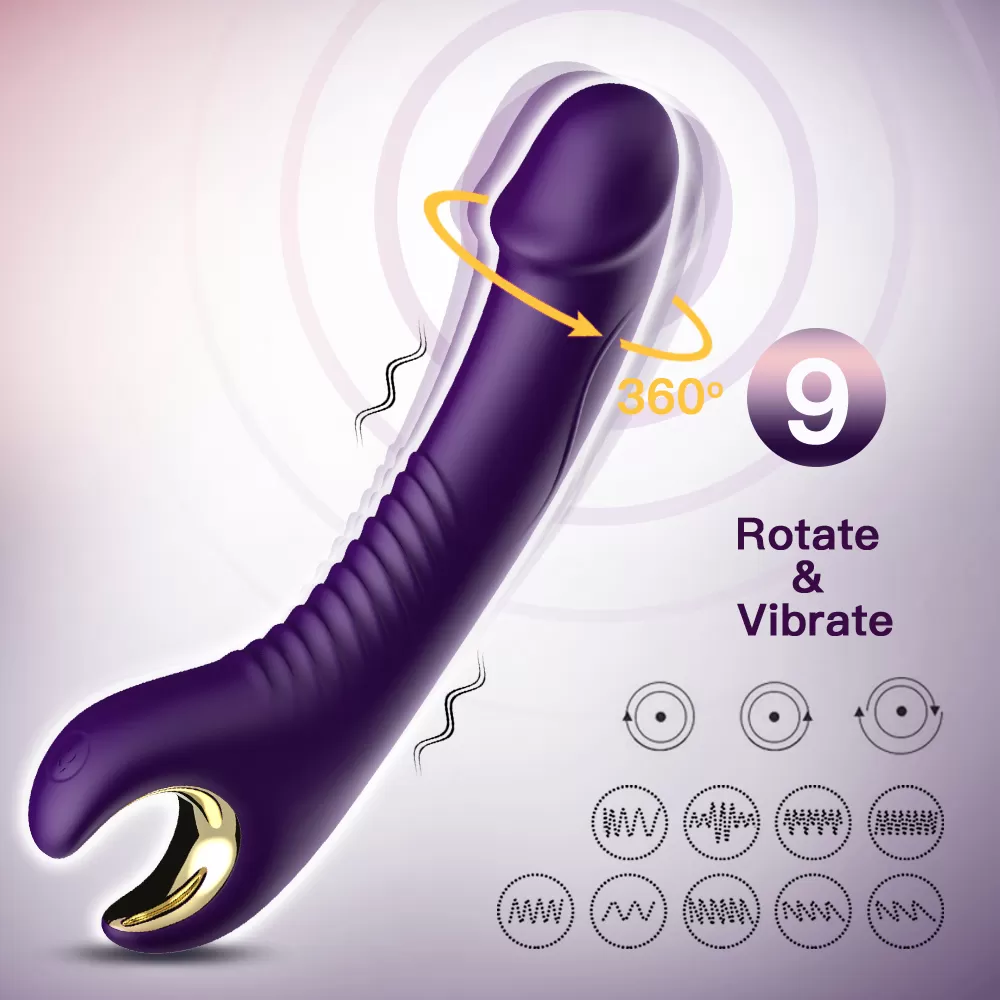 Wellco Adult PRIME TOYS Tornado 360° Dönebilen Su Geçirmez G Nokta Uyarıcı Vibratör - Mor - 3
