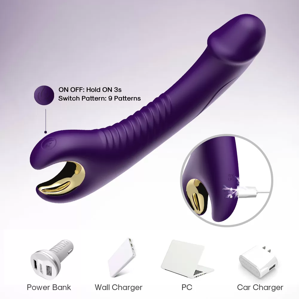 Wellco Adult PRIME TOYS Tornado 360° Dönebilen Su Geçirmez G Nokta Uyarıcı Vibratör - Mor - 4