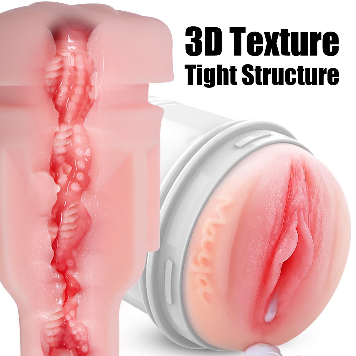 Wellco Adult Ultra Gerçekçi Yumuşak Premium Doku Fener Tipi Kolay Saklanabilen Kupa Suni Vajina Cup Mastürbatör - 2
