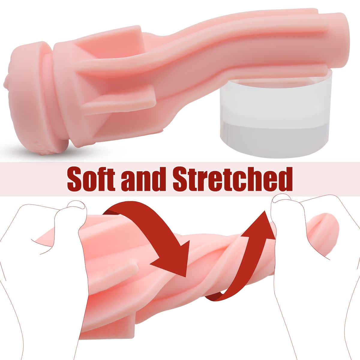 Wellco Adult Ultra Gerçekçi Yumuşak Premium Doku Fener Tipi Kolay Saklanabilen Kupa Suni Vajina Cup Mastürbatör - 3