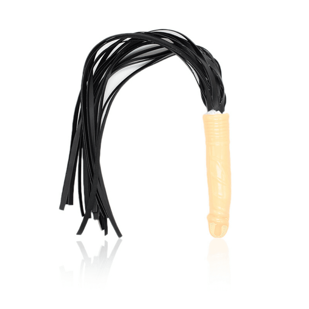 Wellco Adult Ultra Realistik Yapay Penis Fetiş Deri Kırbaç 18 CM BDSM Anal Vajina Dildo Kamçı - 2