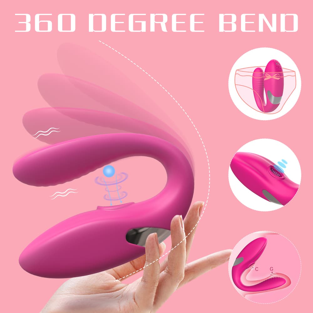 Wellco Adult Umi Rct Şarjlı Kumandalı Eğilebilir G Nokta ve Klitoris Emiş Uyarıcı 2 in 1 U Tipi Çift Vibratörü - 3