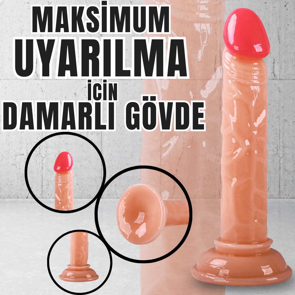 Wellco Adult UNIQUE Realistik Dokuda Mini Dildo Vantuzlu Gerçekçi Yapay Penis 14 CM - 3