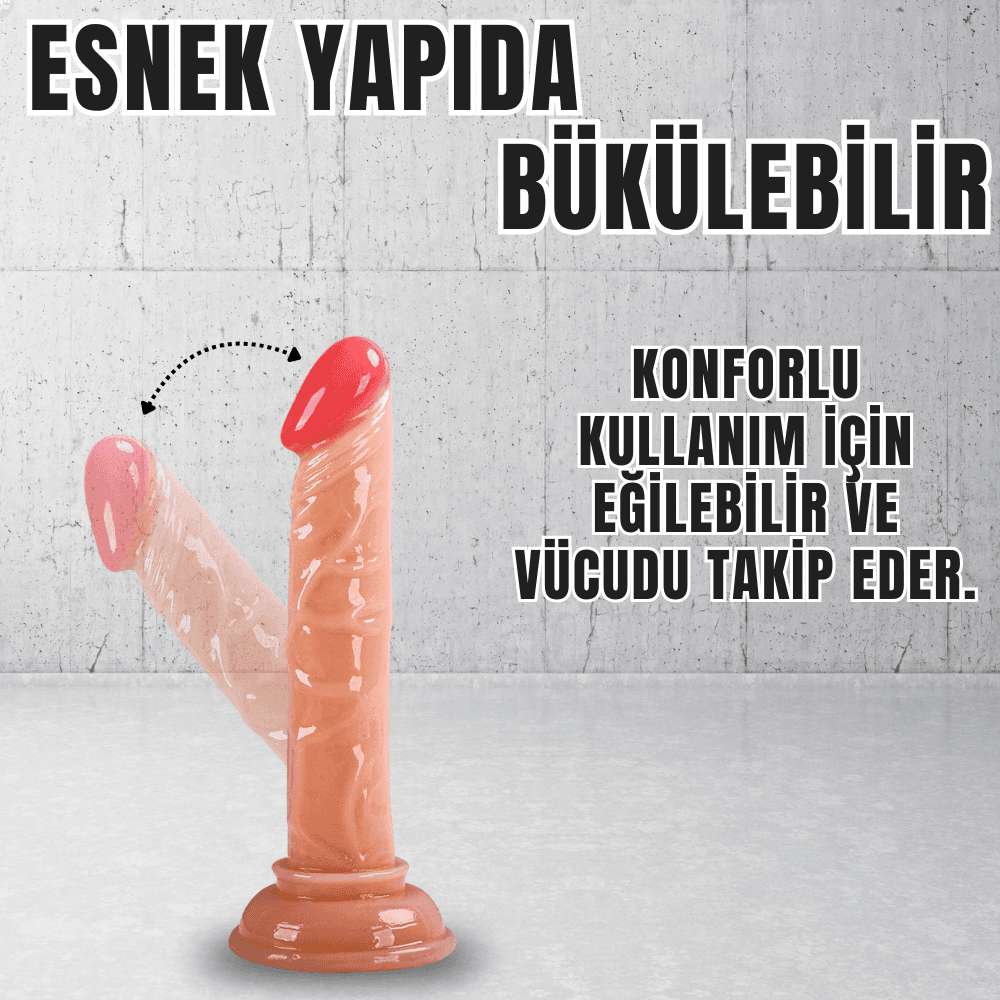 Wellco Adult UNIQUE Realistik Dokuda Mini Dildo Vantuzlu Gerçekçi Yapay Penis 14 CM - 4