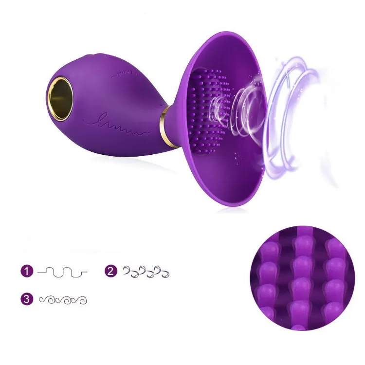 Wellco Adult UTIMI Su Geçirmez Güçlü Titreşimli ve Emiş Güçlü Klitoris Uyarıcı 2 in 1 Masaj Vibratör - 2