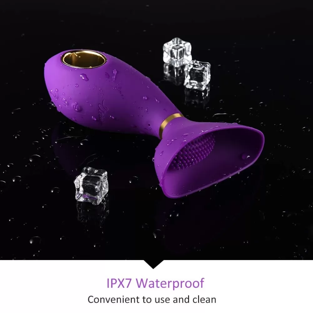 Wellco Adult UTIMI Su Geçirmez Güçlü Titreşimli ve Emiş Güçlü Klitoris Uyarıcı 2 in 1 Masaj Vibratör - 4