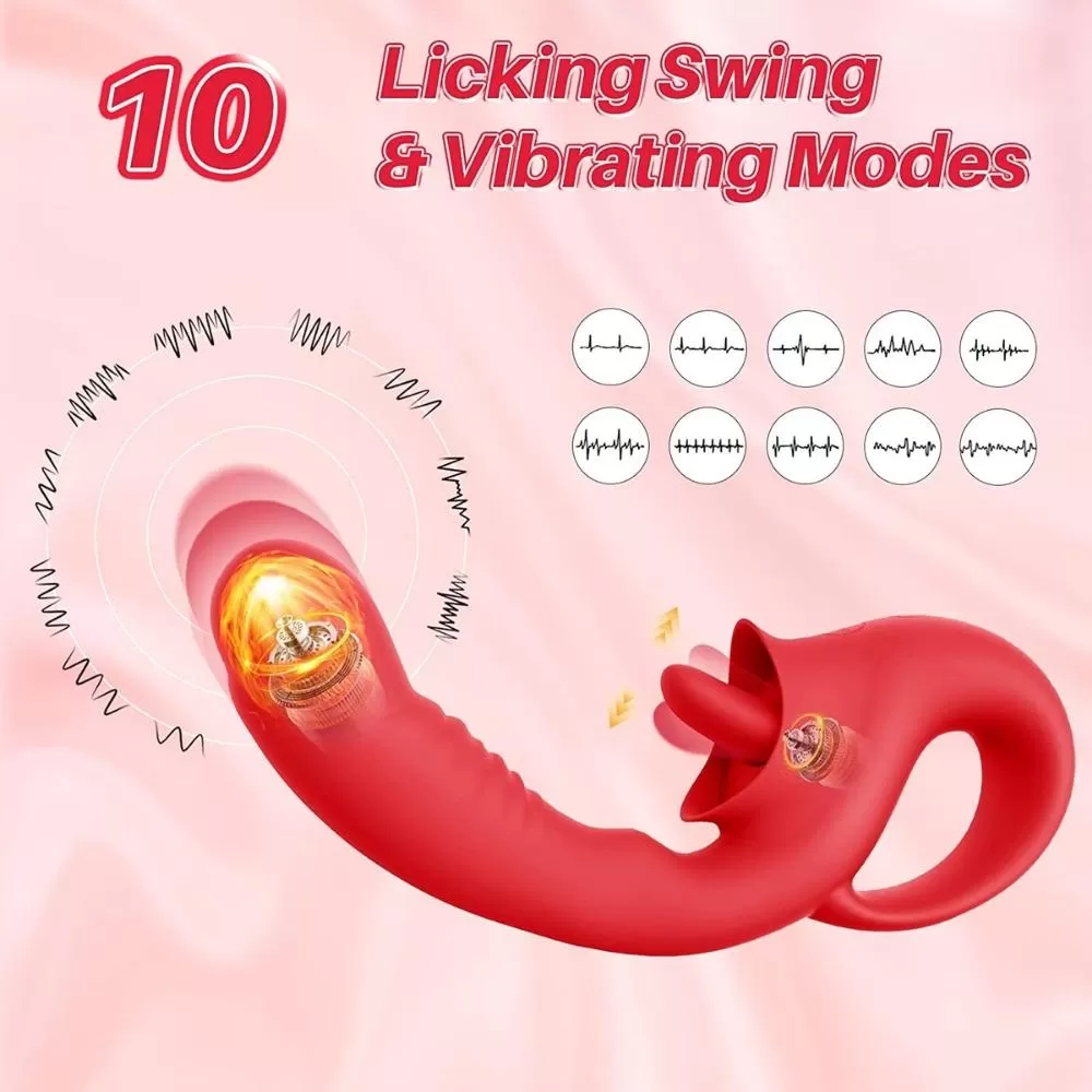 Wellco Adult PRIME TOYS Vasana Klitoris ve G Spot Uyarıcı 2 in 1 Hareketli Orgazm Dil Vibratör - 2