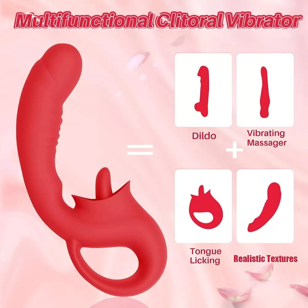 Wellco Adult PRIME TOYS Vasana Klitoris ve G Spot Uyarıcı 2 in 1 Hareketli Orgazm Dil Vibratör - 4