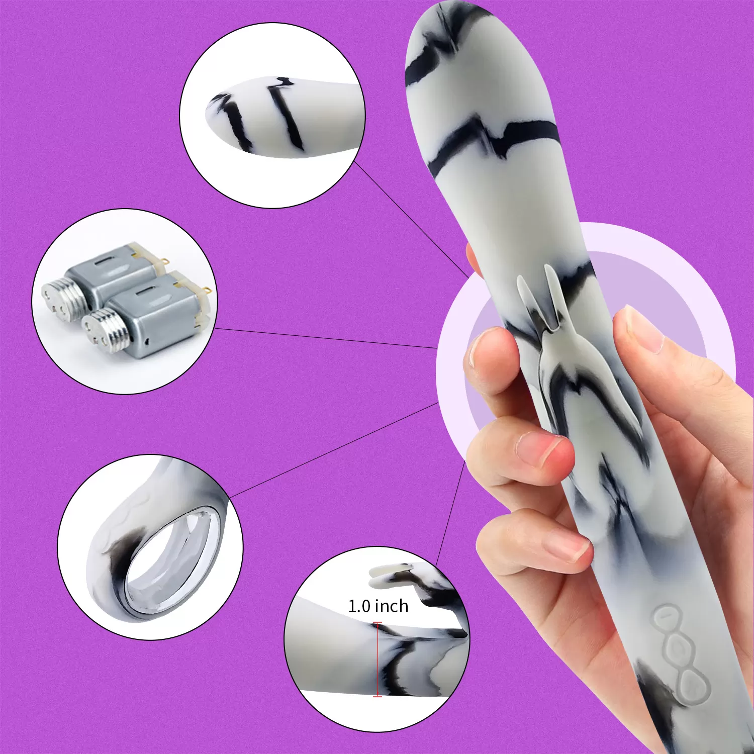 Wellco Adult ZERA Tutma Aparatlı Klitoris ve G-Spot Uyarıcı 2 in 1 Rabbit Vibratör - 4