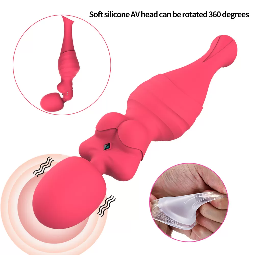 Wellco Adult ZIVA Çift Taraflı Klitoris Emiş Güçlü ve Titreşimli Uyarıcı AV Wand Massager - 3